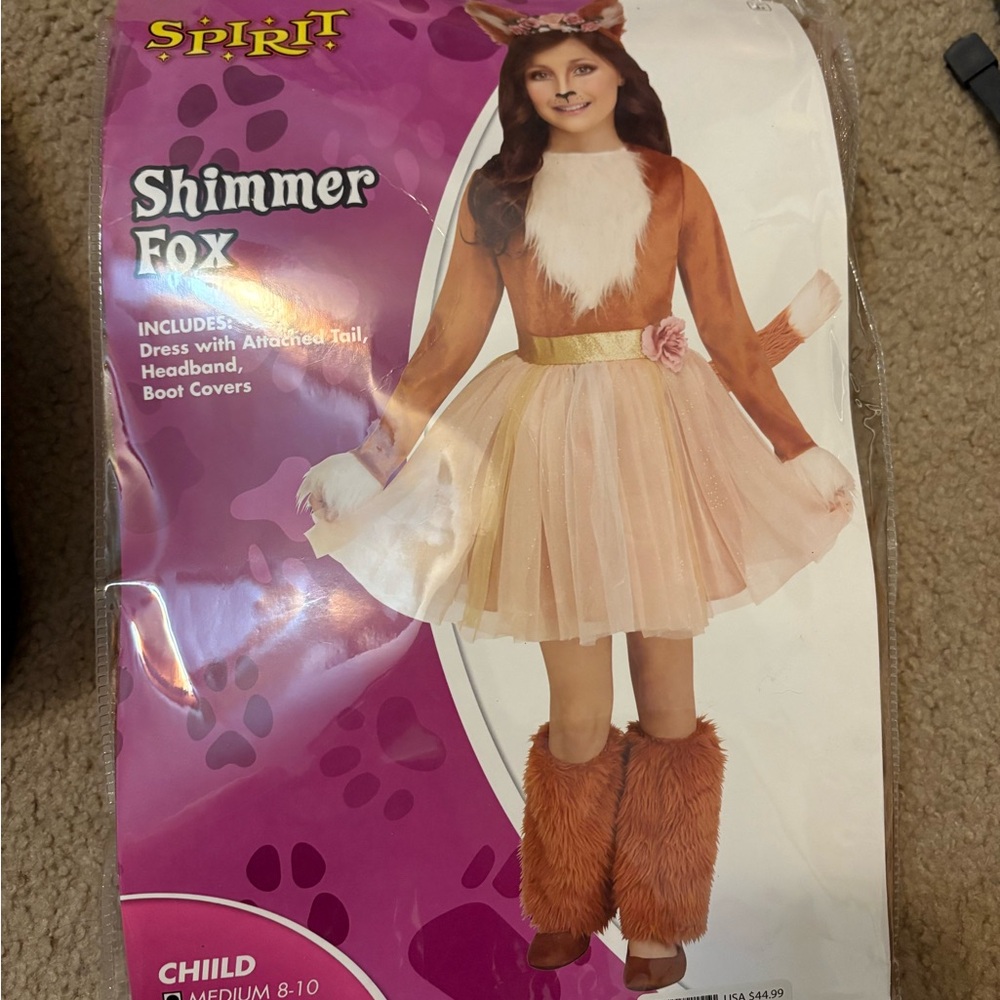 Spirit Shimmer Fox Costume for Kids - Brown and Cream